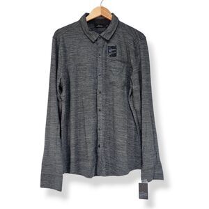 Marc Anthony Supremely Soft Slim Fit Gray Button Down Shirt Size Large NWT